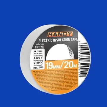 Handy szigetelő szalag 19x20 fehér 20m 11097WH