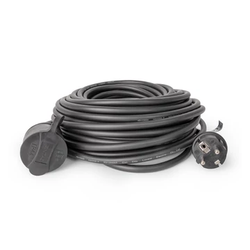 Entac lengő hosszabbító gumikábellel 30m fekete H05RR-F 3x1,5mm2 IP44 ESEC44G-30