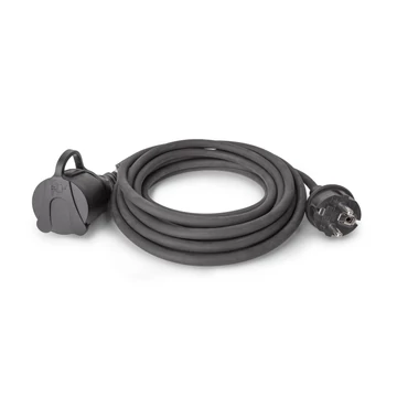 Entac lengő hosszabbító gumikábellel 10m fekete H05RR-F 3x1,5mm2 IP44 ESEC44G-10